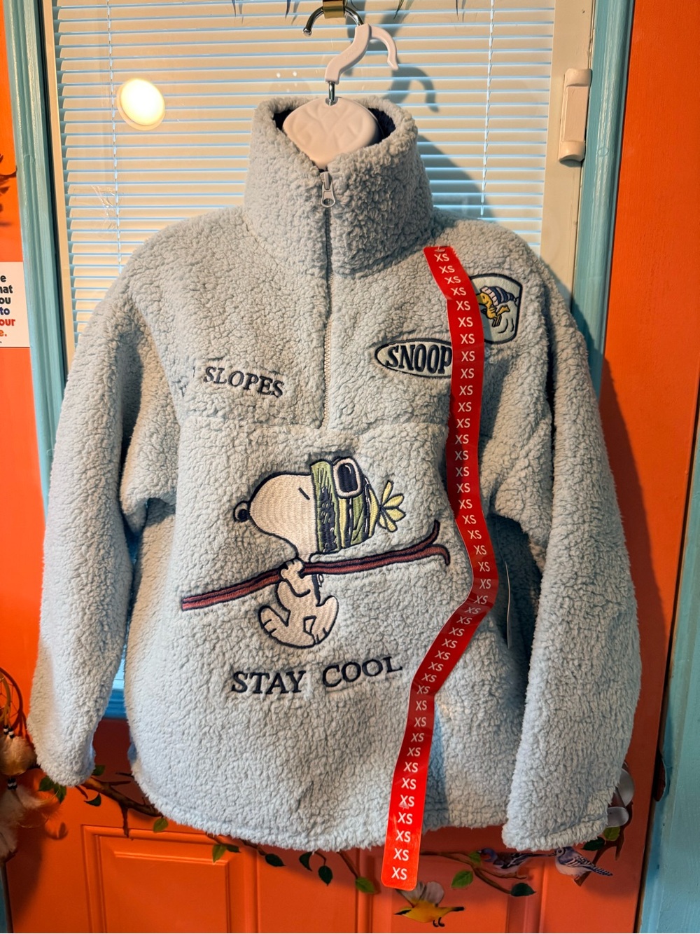 'Stay Cool' Kids Light Blue Fleece Jacket Ladies Size XS